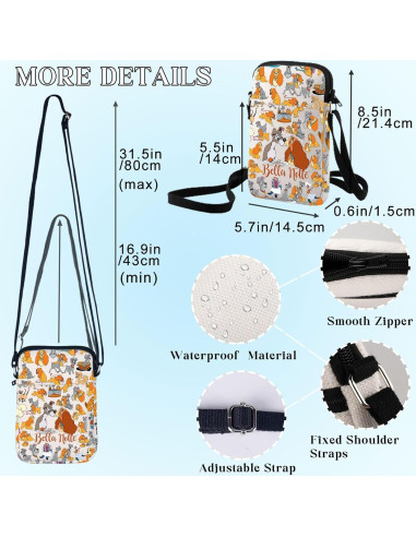 Bolsa Cruzada Lady y Tramp Bella Notte - 21.4x14.5cm