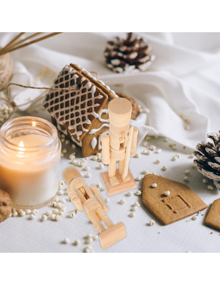 3 Piezas Cascanueces de Madera sin Acabado para Decoración DIY