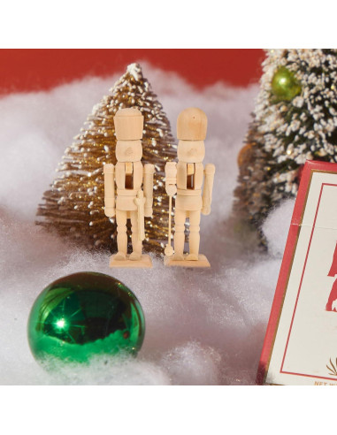 3 Piezas Cascanueces de Madera sin Acabado para Decoración DIY