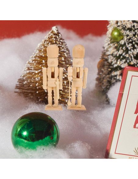 3 Piezas Cascanueces de Madera sin Acabado para Decoración DIY