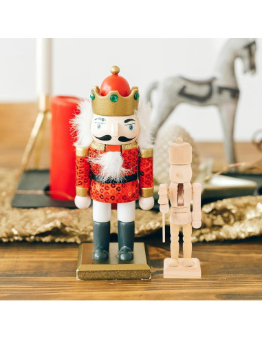 3 Piezas Cascanueces de Madera sin Acabado para Decoración DIY