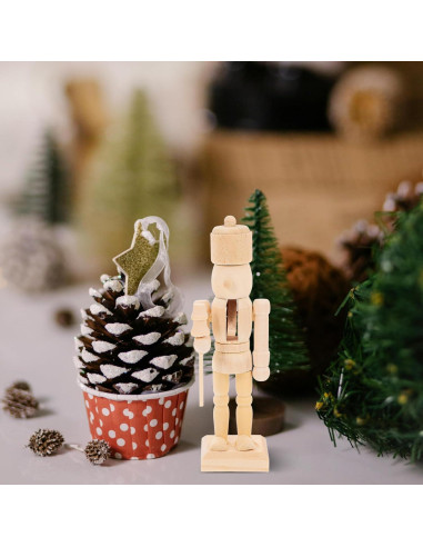 3 Piezas Cascanueces de Madera sin Acabado para Decoración DIY