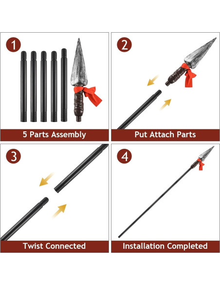 Lanza Espartana de Plástico 177.8 cm - Accesorio de Disfraz