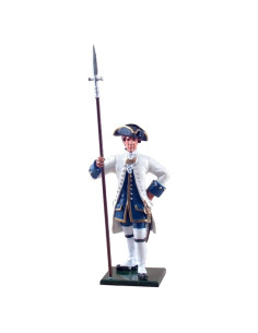 Figura de Metal W. Britain Oficial Marines Franceses 1754-1760 5.08 cm