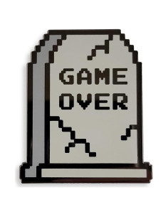 Pin de Esmalte 8-Bit Tumba Game Over Pinsanity 3.5cm