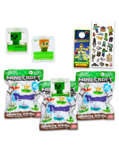 Bolsa Sorpresa Llavero Tsunameez Minecraft - 3 Piezas