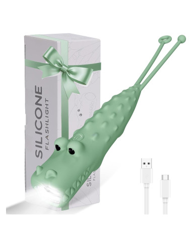 Linterna Recargable de Silicona Loveruis Cocodrilo 4 Modos