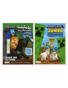 Paquete de Libros para Colorear Minecraft Imagine Ink - 2 Libros