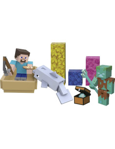 Juego de Aventura Búsqueda de Tesoro Mattel Minecraft 12 Piezas 2