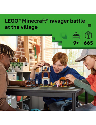 LEGO Minecraft Puesto de Avance y Ravager 21278 - 665 Piezas