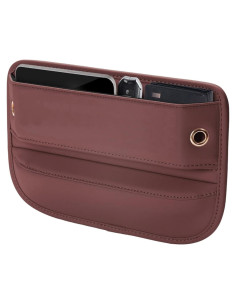 Organizador Lateral de Asiento de Coche INTMOOD Cuero Rojo