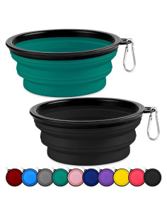 Cuencos Plegables para Perros Paercute - 2 Unidades Grandes