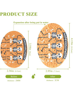 Esponjas de Fregar Halloween Jihqo 3 Piezas 9x6.5 cm 2