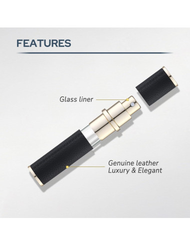 Atomizador de Perfume Rellenable Fusupak 10ml Marrón 2PCS