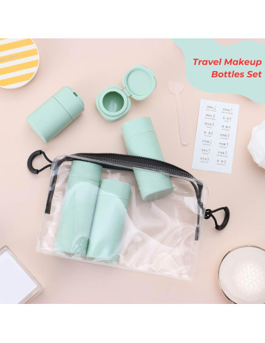 Juego de Botellas de Maquillaje de Viaje FOVIUPET 5 Piezas 50-100ml