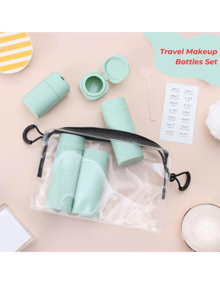 Juego de Botellas de Maquillaje de Viaje FOVIUPET 5 Piezas 50-100ml