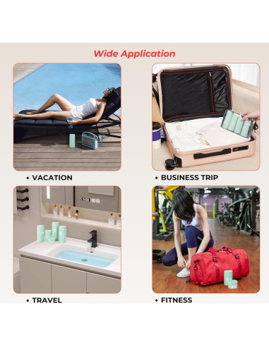 Juego de Botellas de Maquillaje de Viaje FOVIUPET 5 Piezas 50-100ml