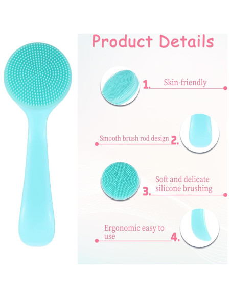 2 Piezas Cepillo Facial de Silicona BOHUIZ Exfoliación Suave