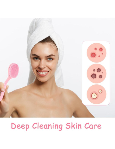 2 Piezas Cepillo Facial de Silicona BOHUIZ Exfoliación Suave