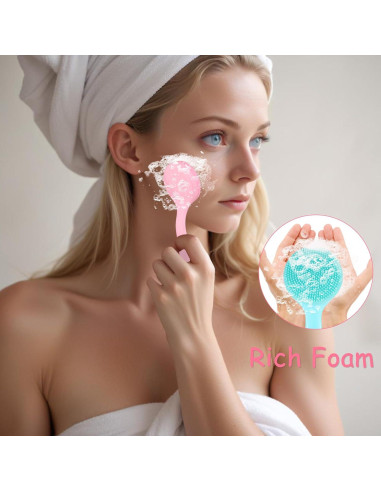 2 Piezas Cepillo Facial de Silicona BOHUIZ Exfoliación Suave