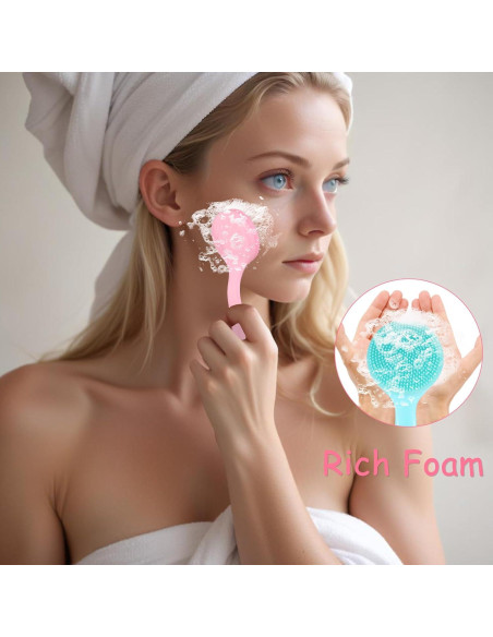 2 Piezas Cepillo Facial de Silicona BOHUIZ Exfoliación Suave