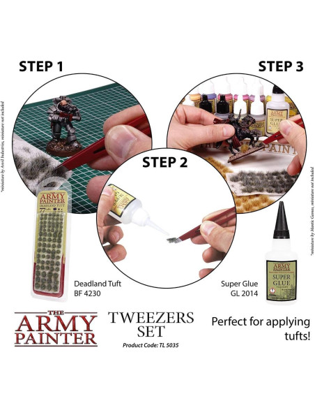 Pinzas de Precisión The Army Painter - Juego de 2 Tipos 95mm y 103mm