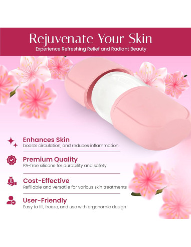 Rodillo de Hielo Facial HUBSAN - Molde Silicona 12 cm