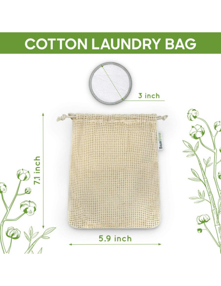 Almohadillas Reutilizables Bambaw 16 Piezas con Bolsa de Lavado