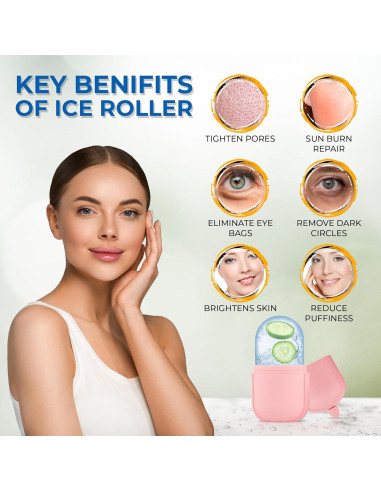 Rodillo de Hielo Facial HUBSAN - Molde Silicona 12 cm