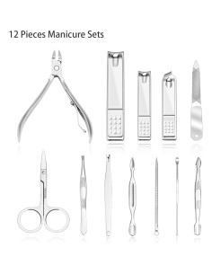 Kit de Manicura y Pedicura ZIZZON 12 Piezas Estuche Negro 2