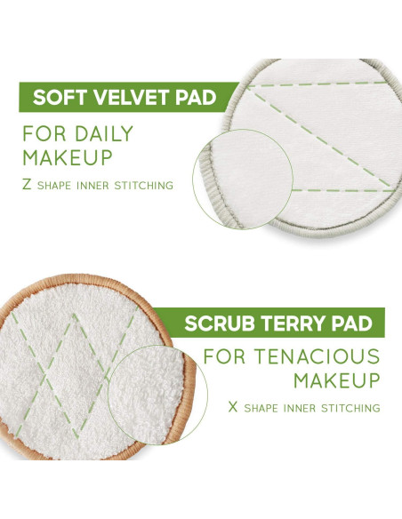 Almohadillas Reutilizables Bambaw 16 Piezas con Bolsa de Lavado