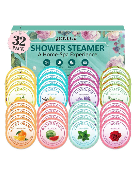 32 Bombas de Ducha Aromaterapia KONEUK - Regalos Spa