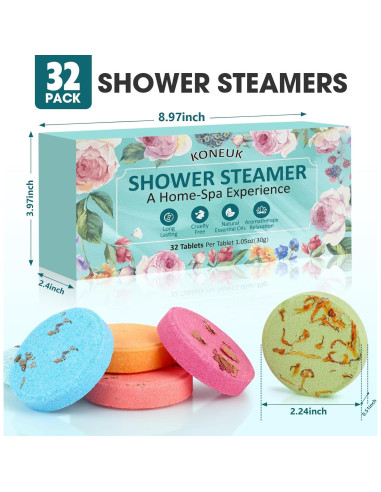 32 Bombas de Ducha Aromaterapia KONEUK - Regalos Spa