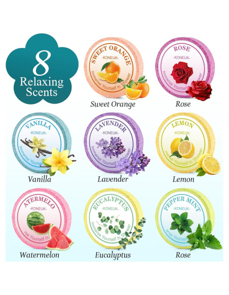32 Bombas de Ducha Aromaterapia KONEUK - Regalos Spa