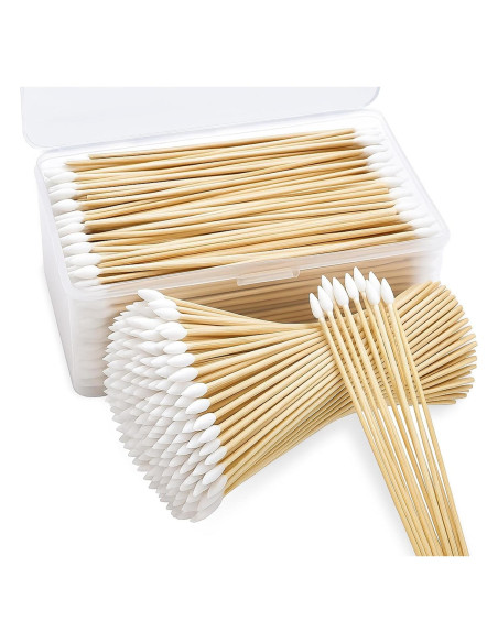 500 Hisopos de Algodón BODFPPC con Estuche de Almacenamiento