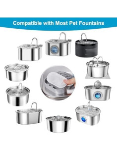 Paquete de 16 Filtros de Reemplazo VinDox para Fuente de Agua 2