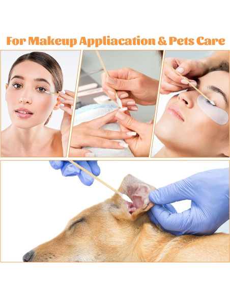 500 Hisopos de Algodón BODFPPC con Estuche de Almacenamiento