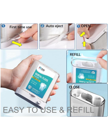 Palillos de Hilo Dental HZXG con Dispensador Automático 442pcs