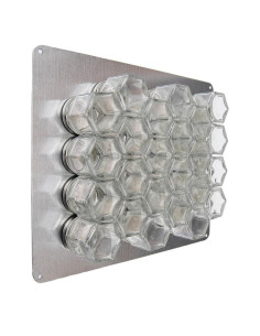 Estante Magnético de Especias Gneiss Spice 24 Tarros Acero Inoxidable