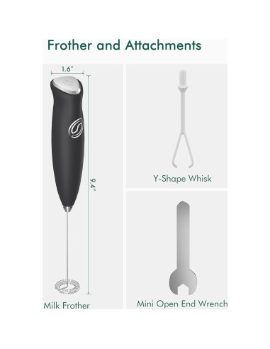 Batidor de Leche Eléctrico HeyLotie MFB Negro 0.1kg
