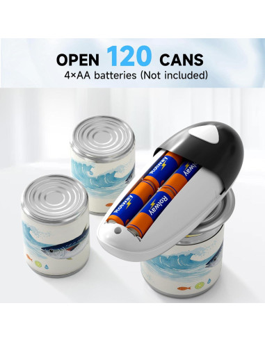 Abrelatas Eléctrico ROLWAY ECO Antideslizante para Personas Mayores