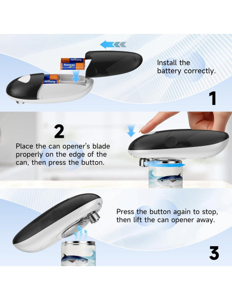 Abrelatas Eléctrico ROLWAY ECO Antideslizante para Personas Mayores