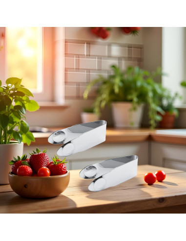 Removedor de Tallos de Fresa ZhangyiHot Acero Inoxidable 2 Pcs