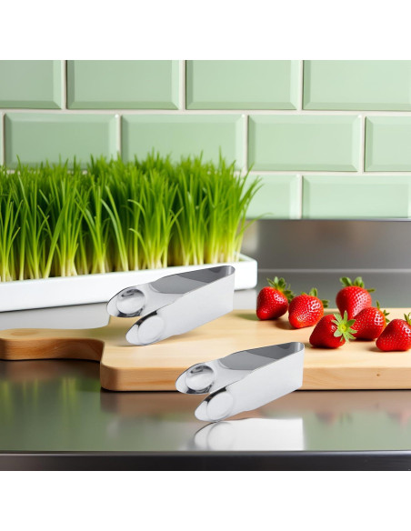 Removedor de Tallos de Fresa ZhangyiHot Acero Inoxidable 2 Pcs