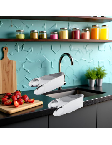 Removedor de Tallos de Fresa ZhangyiHot Acero Inoxidable 2 Pcs