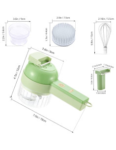 Picadora de Verduras Eléctrica Podoboq 5 en 1 Multifuncional 2