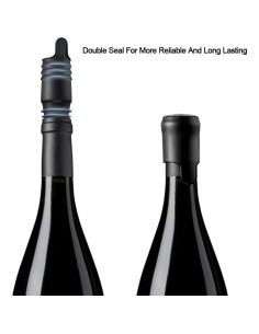 Tapones de Vino de Silicona Reutilizables SisBroo 8 Piezas 2