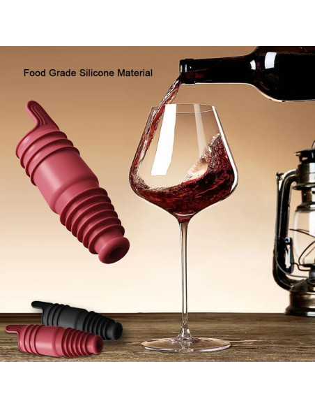 Tapones de Vino de Silicona Reutilizables SisBroo 8 Piezas