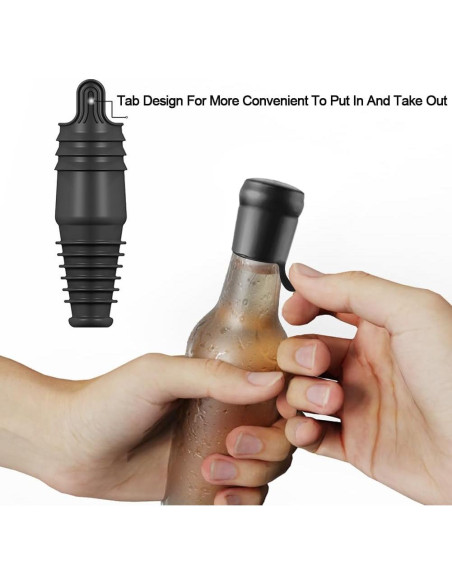 Tapones de Vino de Silicona Reutilizables SisBroo 8 Piezas