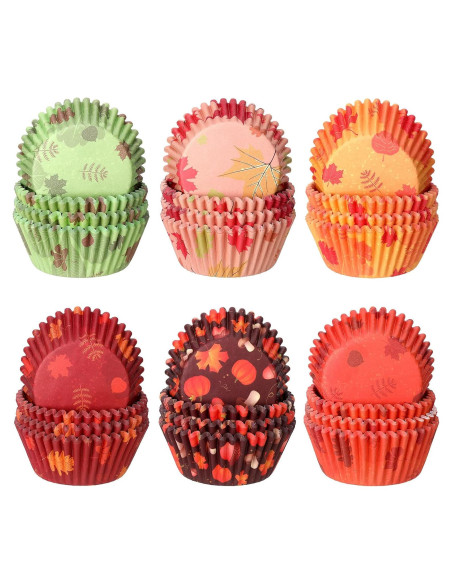 600 Forros de Cupcake Desechables CHENGU Otoño Calabaza 600 Forros de Cupcake Desechables CHENGU Otoño Calabaza